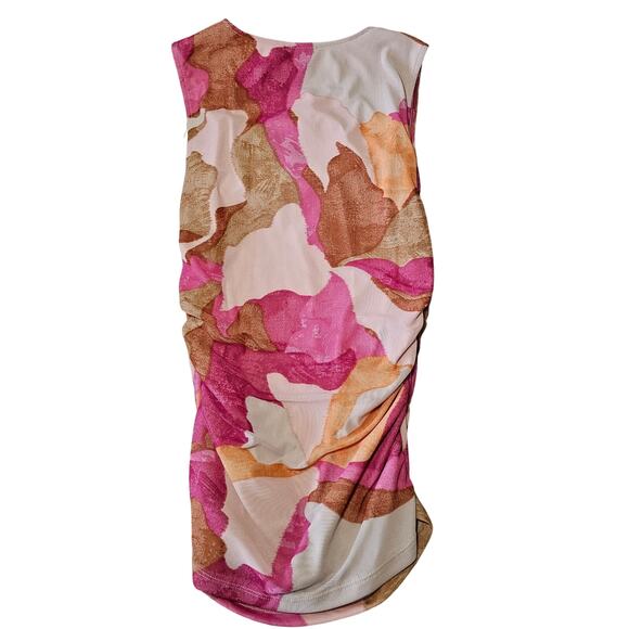 Halogen side ruched sleeveless top sz small multicolor - Picture 3 of 7